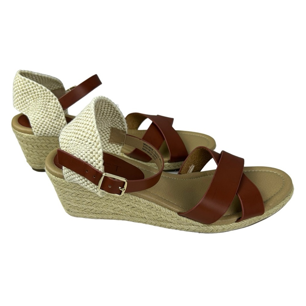 LOFT Criss Cross Espadrille Wedge Sandal‎ Size 9.5